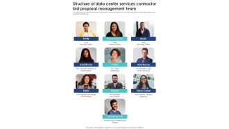 Structure Of Data Center Services Contractor Bid Proposal One Pager Sample Example Document