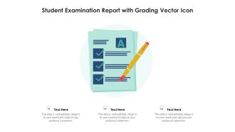 Student Examination Report With Grading Vector Icon Ppt PowerPoint Presentation Infographic Template Example Topics PDF