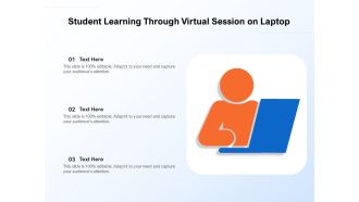 Student Learning Through Virtual Session On Laptop Ppt PowerPoint Presentation File Templates PDF