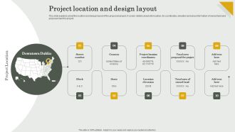 Submission Of Project Viability Report For Bank Loan Project Location And Design Layout Graphics PDF