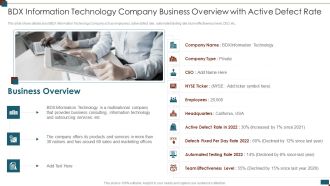 Successful Quality Assurance Transition Techniques To Enhance Product Quality Bdx Information Technology Company Brochure PDF