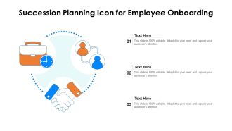 Succession Planning Icon For Employee Onboarding Ppt PowerPoint Presentation Gallery Graphics Design PDF