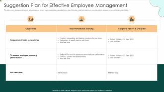 Suggestion Plan For Effective Employee Management Sample PDF