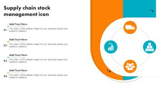 Supply Chain Stock Management Icon Designs PDF
