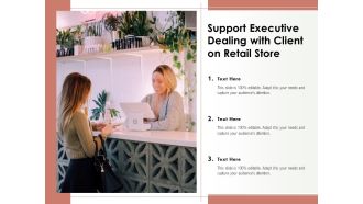 Support Executive Dealing With Client On Retail Store Ppt PowerPoint Presentation Inspiration Files PDF