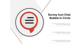 Survey Icon Chat Bubble In Circle Ppt PowerPoint Presentation Professional Images PDF
