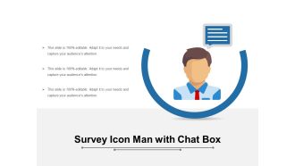 Survey Icon Man With Chat Box Ppt PowerPoint Presentation Infographics Aids PDF