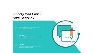 Survey Icon Pencil With Chat Box Ppt PowerPoint Presentation Icon Example PDF