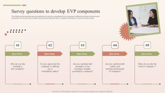 Survey Questions To Develop EVP Components Designs PDF