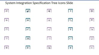 System Integration Specification Tree Icons Slide Infographics PDF