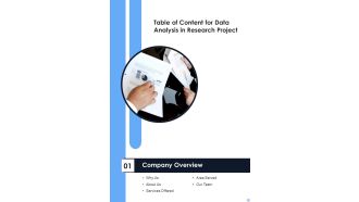 Table Of Content For Data Analysis In Research Project Slide6 One Pager Sample Example Document