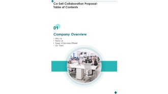 Table Of Contents Co Sell Collaboration Proposal One Pager Sample Example Document