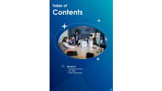 Table Of Contents Computer Technology Project Proposal One Pager Sample Example Document