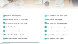 Table Of Contents For Agile Project Team Delegation IT Mockup PDF
