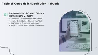 Table Of Contents For Distribution Network Budget Portrait PDF