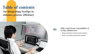 Table Of Contents For Integrating Sysops To Enhance Process Efficiency Designs PDF