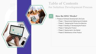 Table Of Contents For Solution Development Process Slide Demonstration PDF