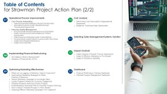 Table Of Contents For Strawman Project Action Plan Firm Introduction PDF