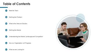 Table Of Contents Intercom Service Enterprise Capital Funding Pitch Deck Microsoft PDF