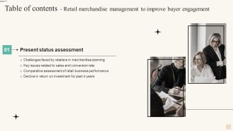 Table Of Contents Retail Merchandise Management To Improve Buyer Engagement Key Topics PDF