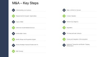 Tactical Merger M And A Key Steps Ppt Portfolio Graphics Design PDF