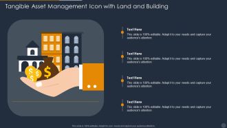 Tangible Asset Management Icon With Land And Building Graphics PDF