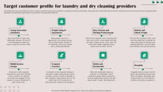 Target Customer Profile For Laundry And Dry Cleaning Providers Topics PDF
