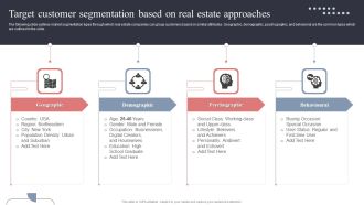 Target Customer Segmentation Based On Real Estate Approaches Graphics PDF