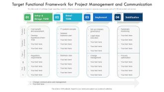 Target Functional Framework For Project Management And Communication Elements PDF
