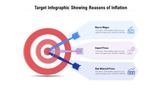 Target Infographic Showing Reasons Of Inflation Ppt PowerPoint Presentation Layouts Graphics Tutorials PDF