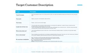 Target Market Segmentation Target Customer Description Ppt PowerPoint Presentation Pictures Infographics PDF