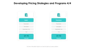 Target Market Strategy Developing Pricing Strategies And Programs Premium Ppt Outline Show PDF