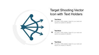 Target Shooting Vector Icon With Text Holders Ppt PowerPoint Presentation File Icons