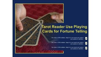 Tarot Reader Use Playing Cards For Fortune Telling Ppt PowerPoint Presentation Gallery Samples PDF