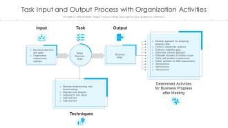 Task Input And Output Process With Organization Activities Ppt Summary Model PDF