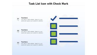 Task List Icon With Check Mark Ppt Ideas Picture PDF