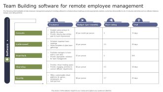 Team Building Software For Remote Employee Management Pictures PDF