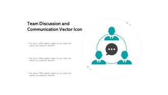 Team Discussion And Communication Vector Icon Ppt PowerPoint Presentation Outline File Formats
