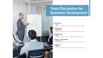 Team Discussion For Business Development Ppt PowerPoint Presentation File Files
