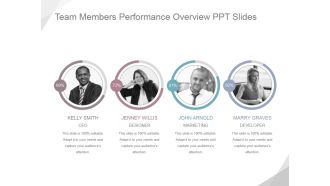 Team Members Performance Overview Ppt PowerPoint Presentation Icon