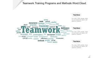 Teamwork Training Programs And Methods Word Cloud Ppt PowerPoint Presentation Gallery Maker