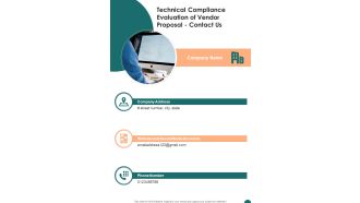 Technical Compliance Evaluation Of Vendor Proposal Contact Us One Pager Sample Example Document