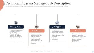Technical Program Manager Job Description Structure PDF