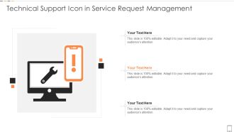 Technical Support Icon In Service Request Management Pictures PDF