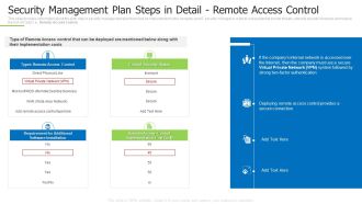 Techniques And Strategies To Reduce Security Management Risks Security Management Plan Steps In Detail Remote Summary PDF