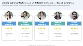 Techniques To Boost Brand Awareness Sharing Customer Testimonials On Different Platforms Sample PDF
