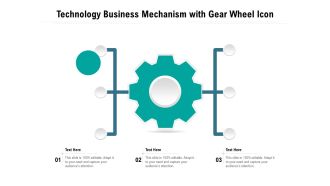 Technology Business Mechanism With Gear Wheel Icon Ppt PowerPoint Presentation File Portrait PDF