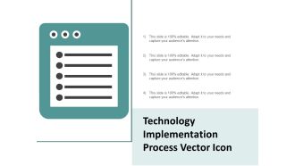 Technology Implementation Process Vector Icon Ppt PowerPoint Presentation File Mockup