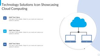 Technology Solutions Icon Showcasing Cloud Computing Guidelines PDF
