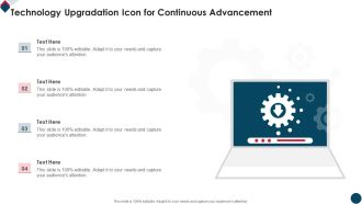 Technology Upgradation Icon For Continuous Advancement Sample PDF